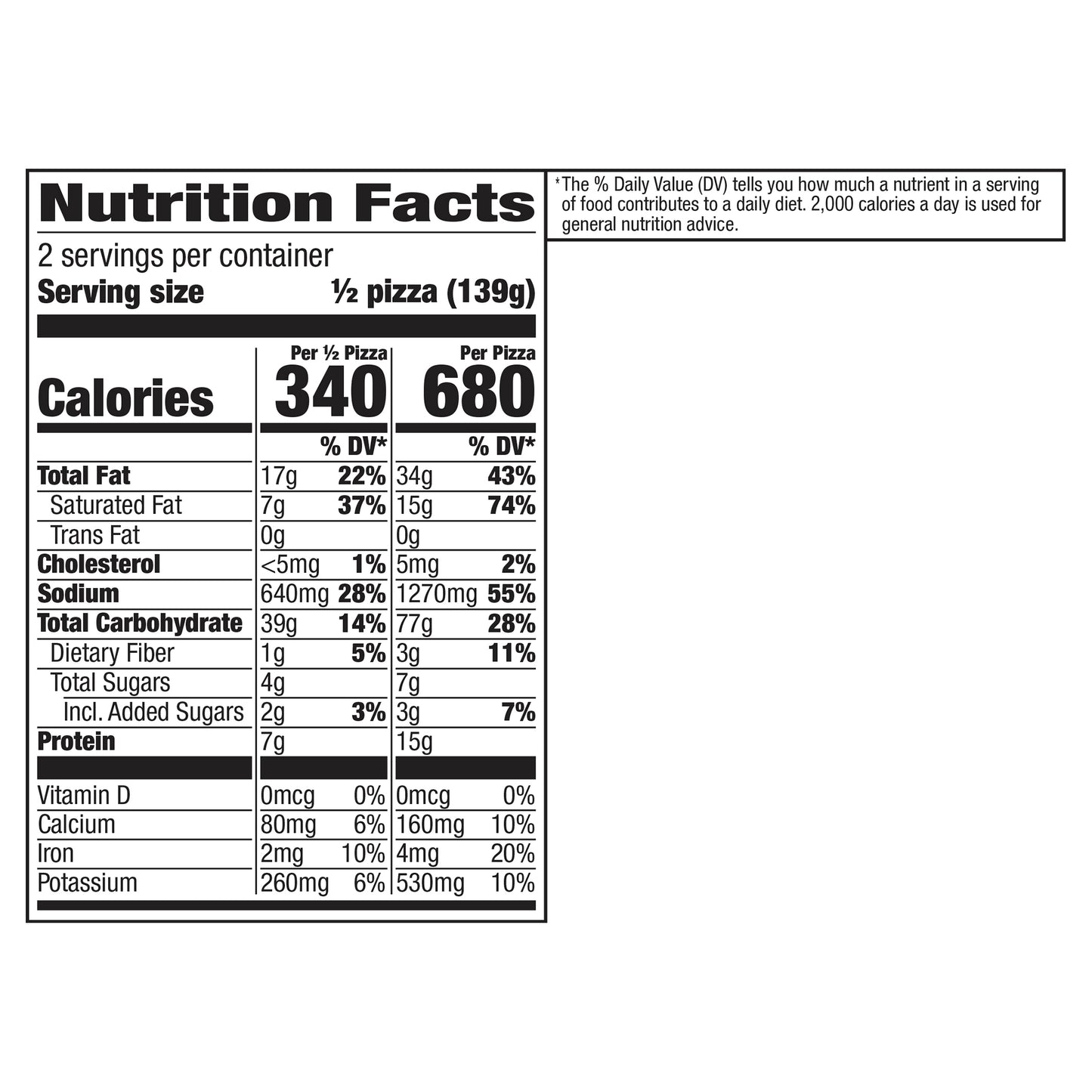 Totino's Party Pizza, Cheese Flavored, Frozen Snacks, 2 Servings, 1 ct