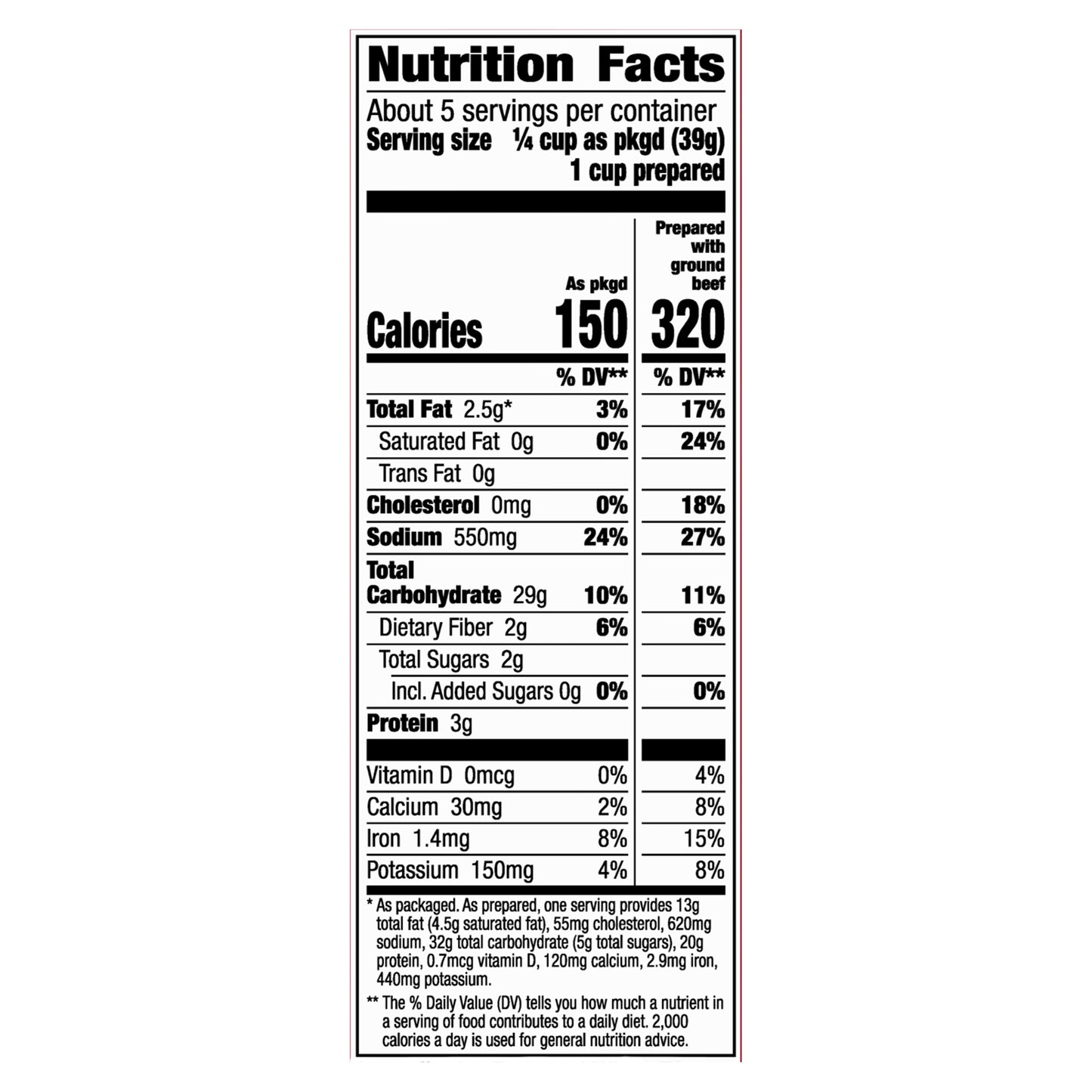 Hamburger Helper, Crunchy Taco, 7.6 oz box
