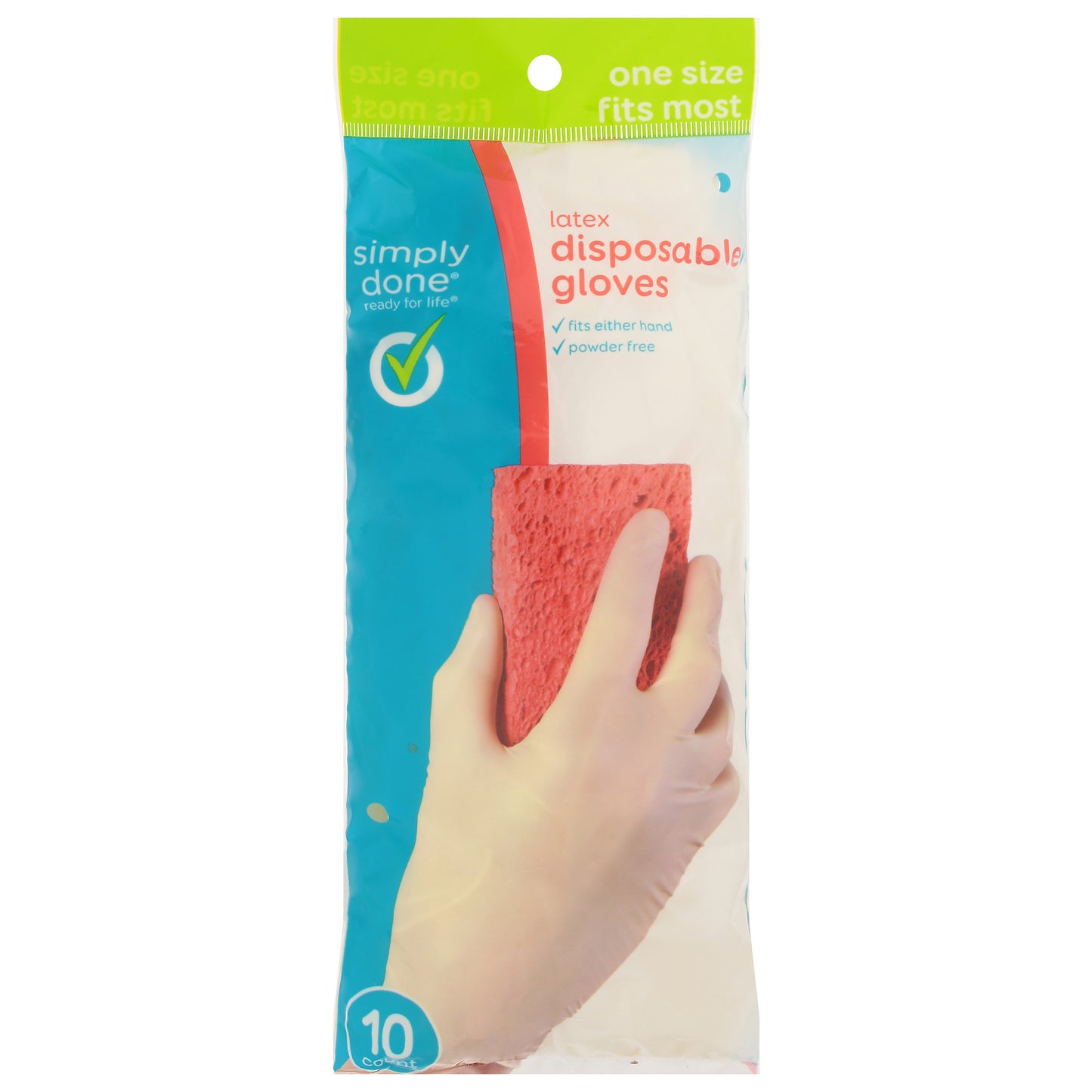 Simply Done Latex Disposable Gloves One Size 10 ea