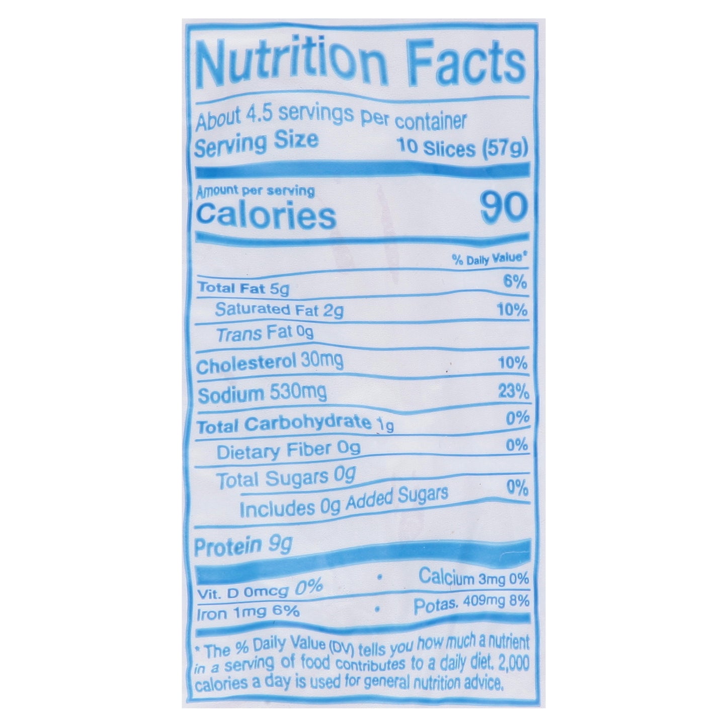 Land O'Frost DeliShaved Smoked Ham 9 oz