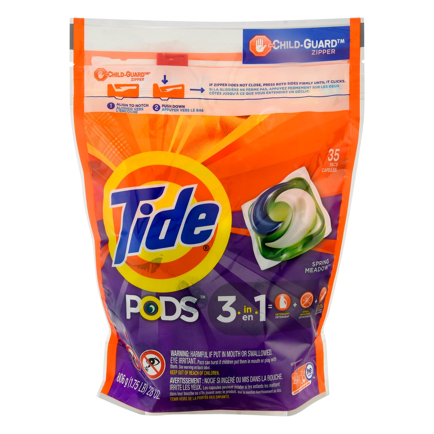 Tide Pods 3 in 1 Spring Meadow Detergent 35 ea