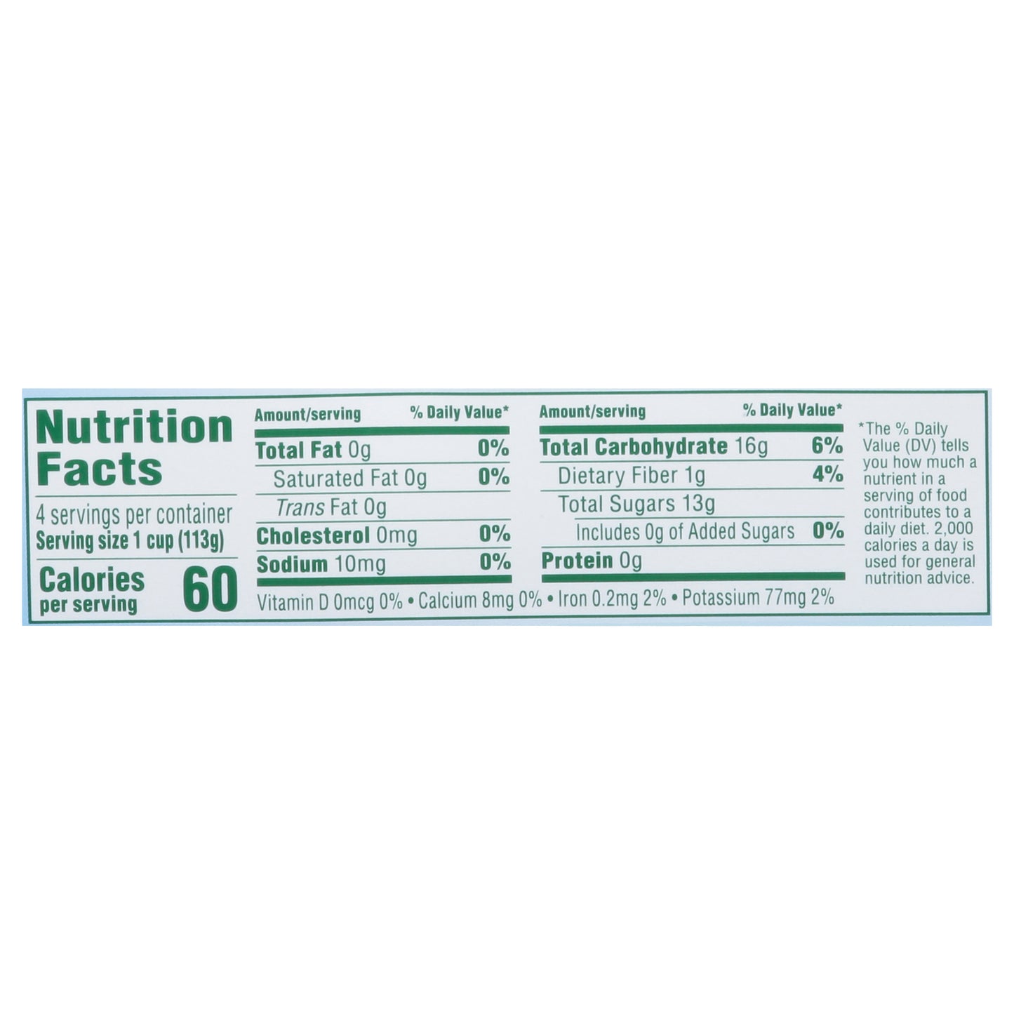 Del Monte Diced Peaches in 100% Juice 4 - 4 oz Cups