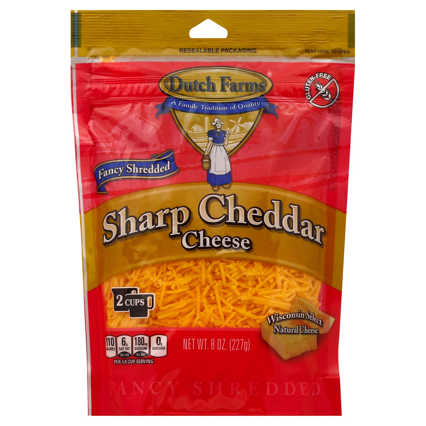 Dutch Farms Cheese 8 oz - Sharp Shredded Cheddar