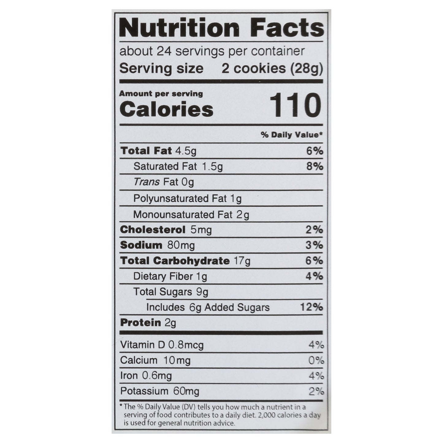 Sabrina's Oatmeal Raisins Cookies 24 oz