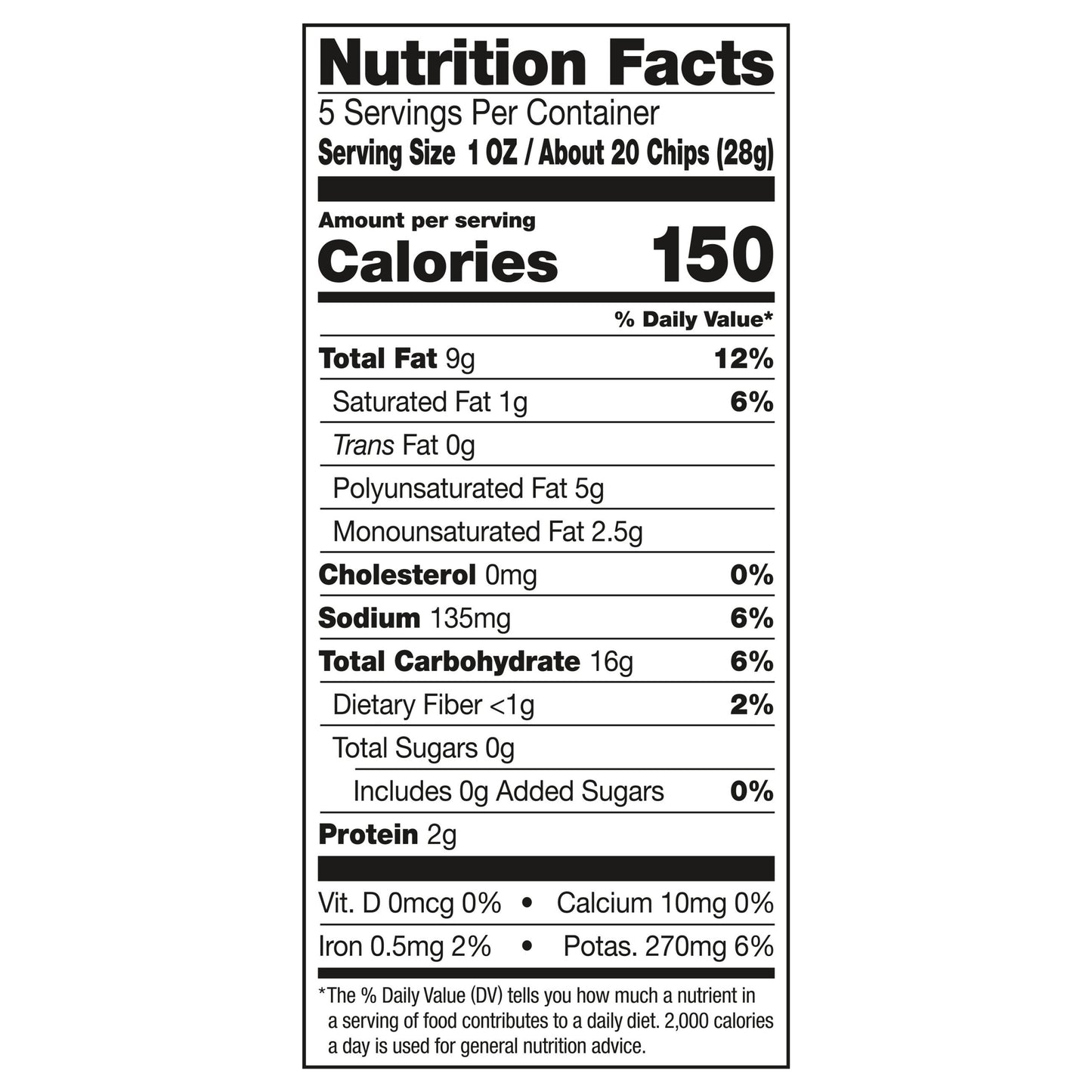 Tom's Crispy Ridges Potato Chips 5 oz
