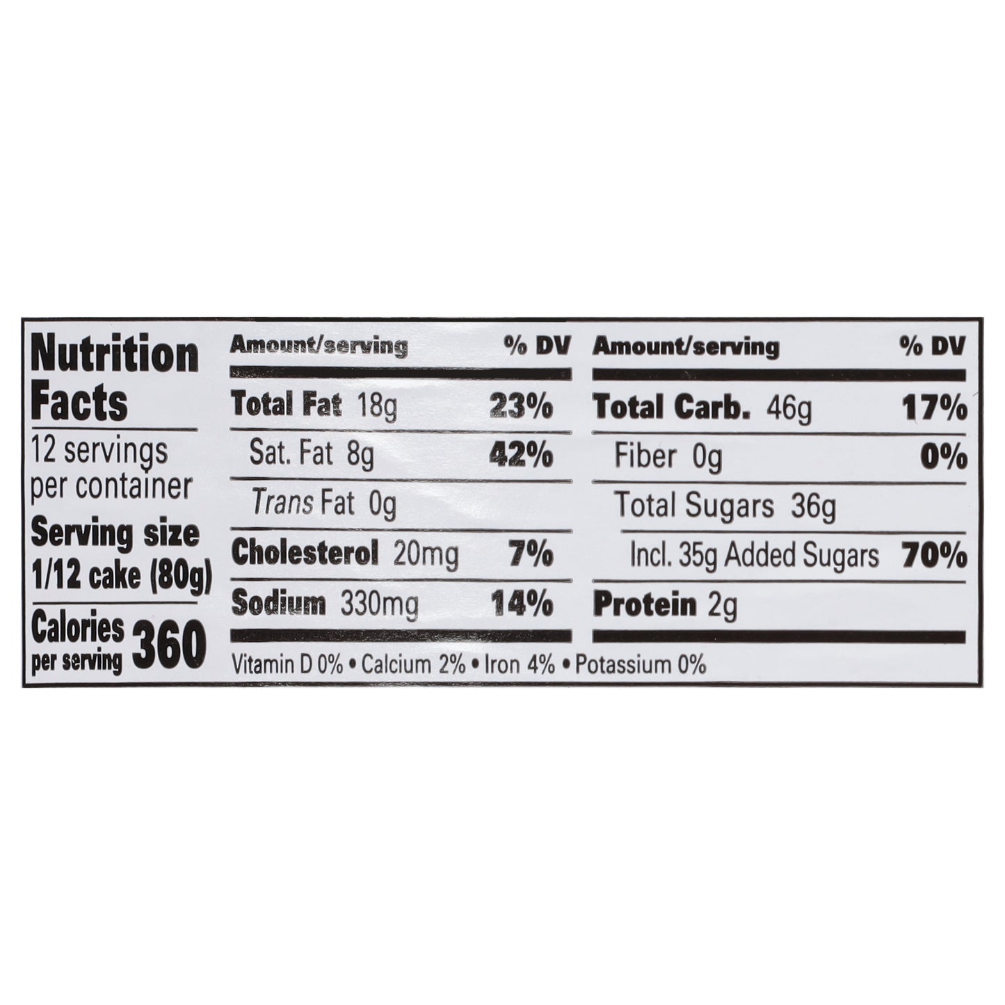 Rich's Sinfully White Cake 34 oz