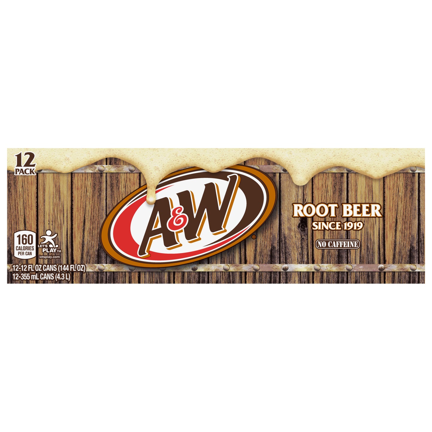 A&W 12 Pack No Caffeine Soda 12-12 fl oz Cans