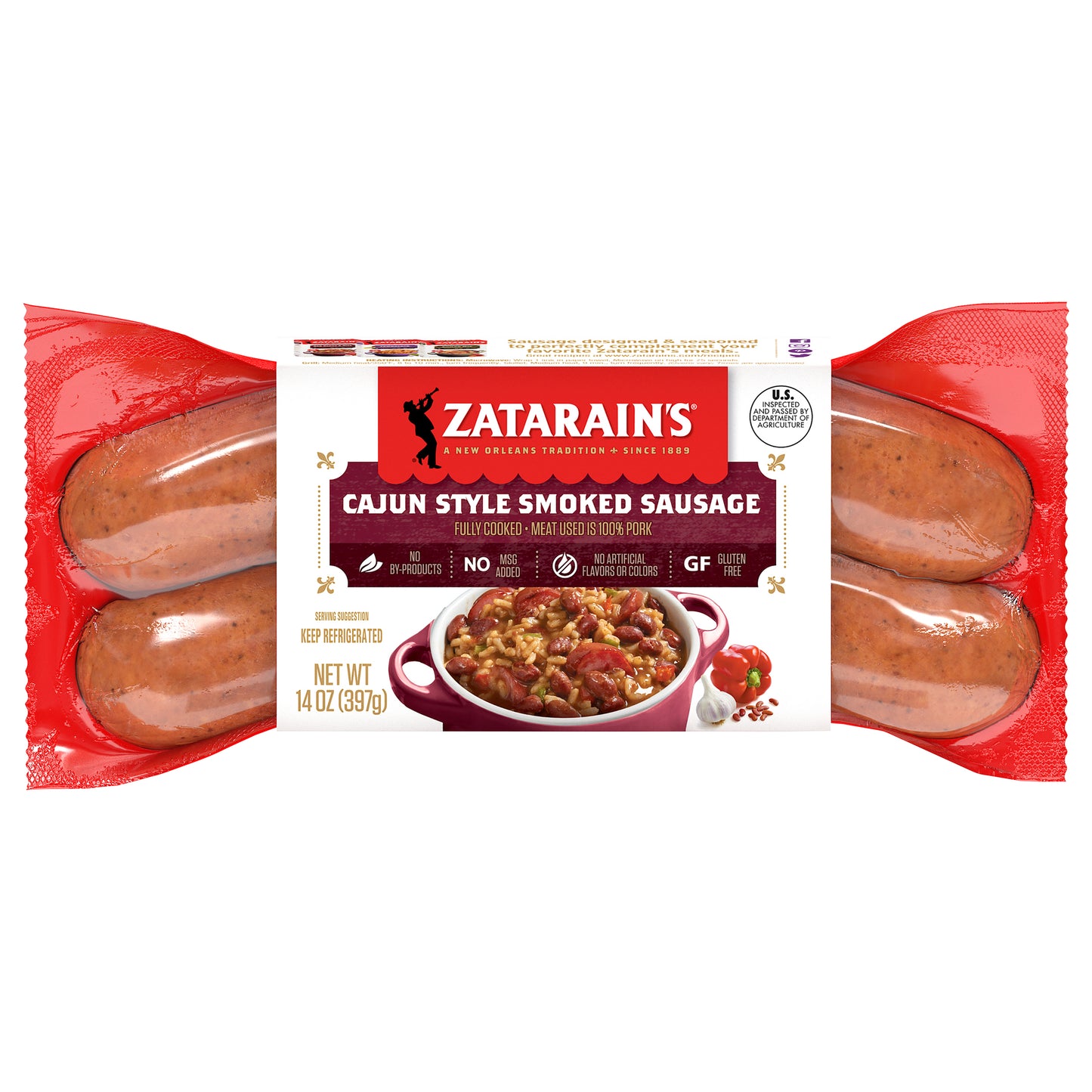 Zatarain's® Cajun Style Smoked Sausage 14 oz. Pack