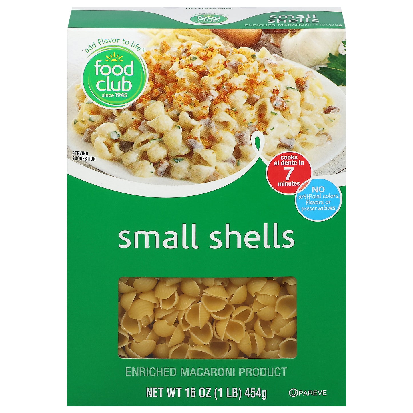Food Club Small Shells 16 oz