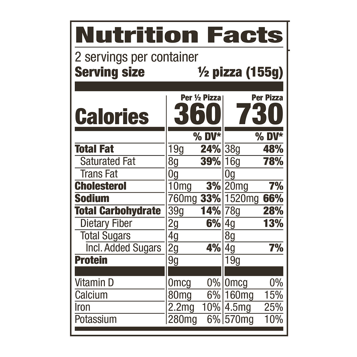 Totino's Party Pizza, Supreme, Frozen Snacks, 2 Servings, 1 ct