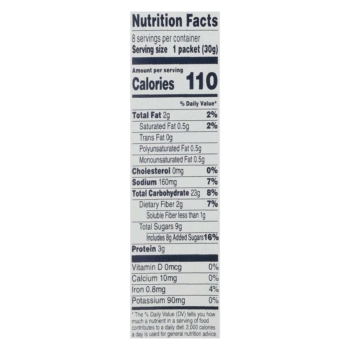 Quaker Instant Peaches & Cream Oatmeal Packet 8 ea