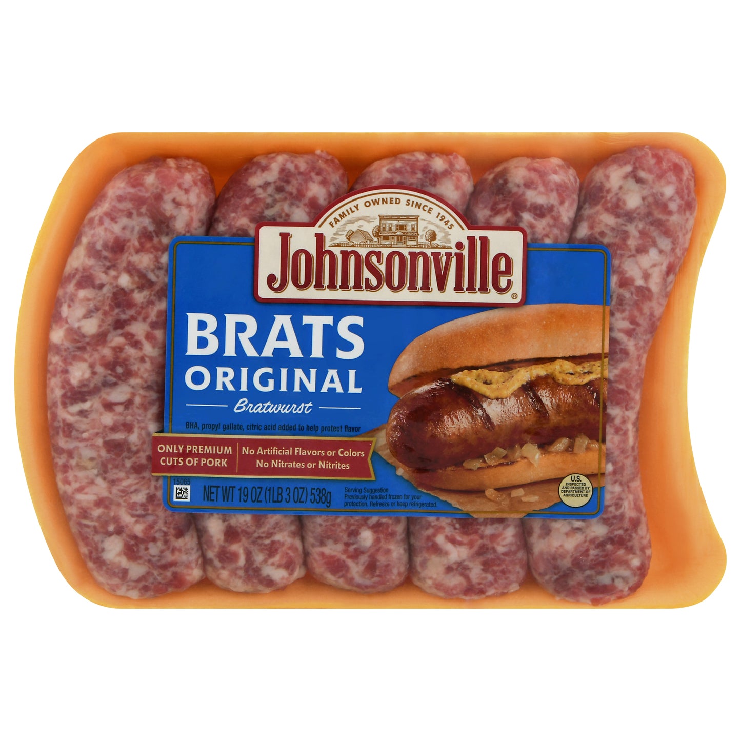 Johnsonville Brats Original Bratwurst 19 oz