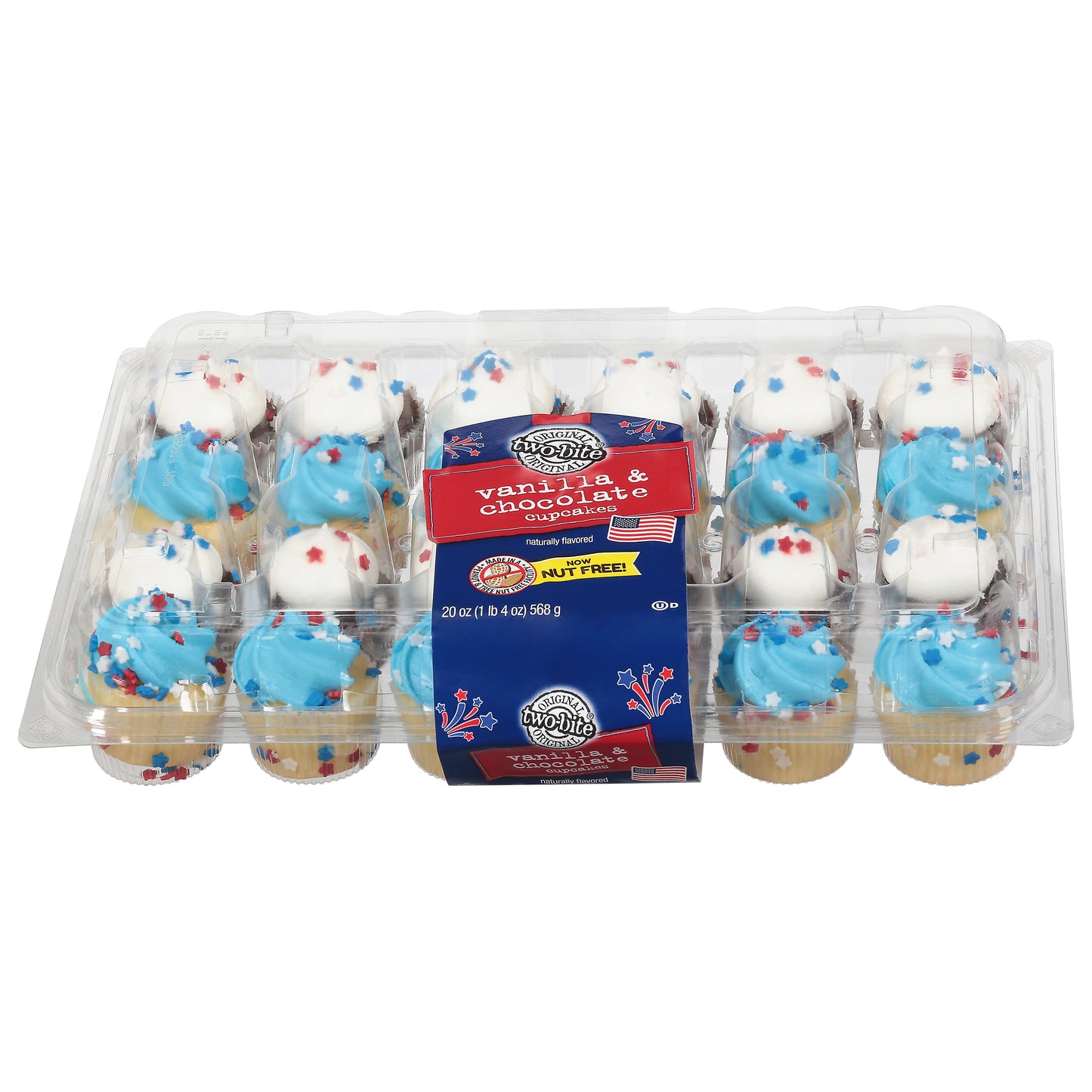 Two-Bite Original Vanilla & Chocolate Cupcakes 20 oz
