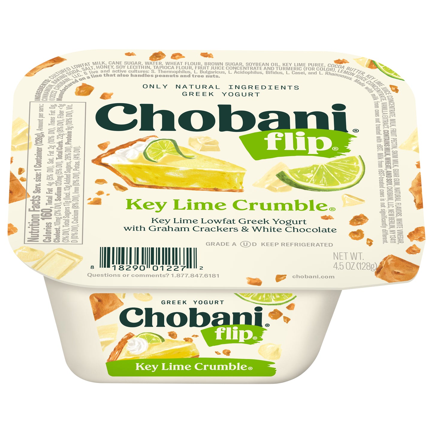 Chobani® Flip® Low-Fat Greek Yogurt Key Lime Crumble® 4.5oz