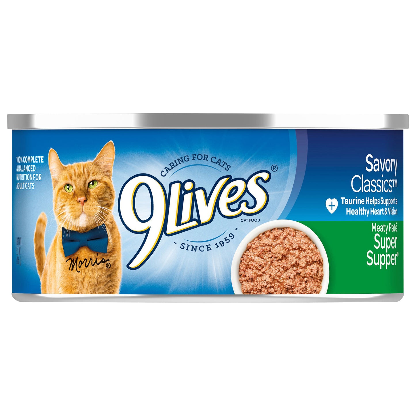 9Lives Meaty Paté Super Supper Wet Cat Food, 5.5-Ounce Can