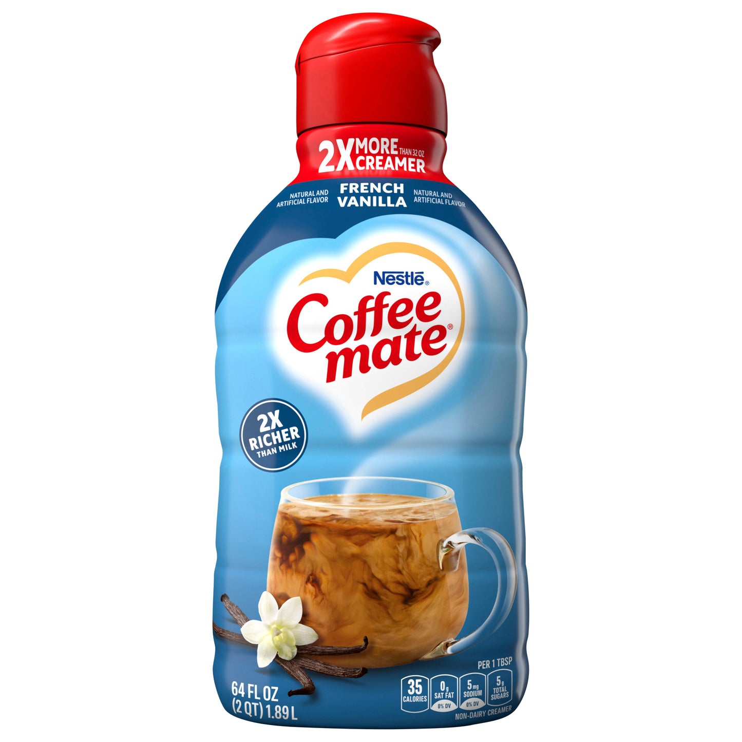 Nestle Coffee Mate French Vanilla Liquid Coffee Creamer 64 fl oz.