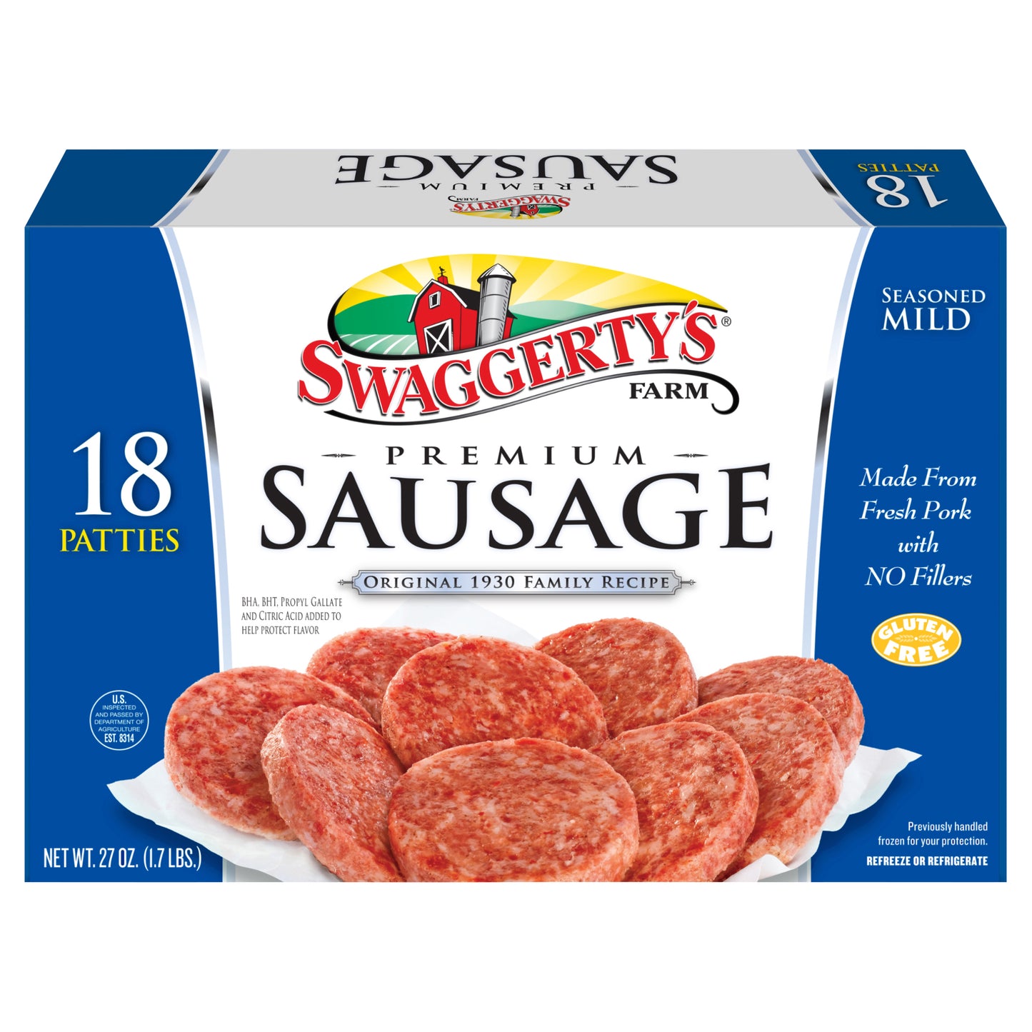 Swaggerty's Farm Seasoned Mild Patties 18 ea