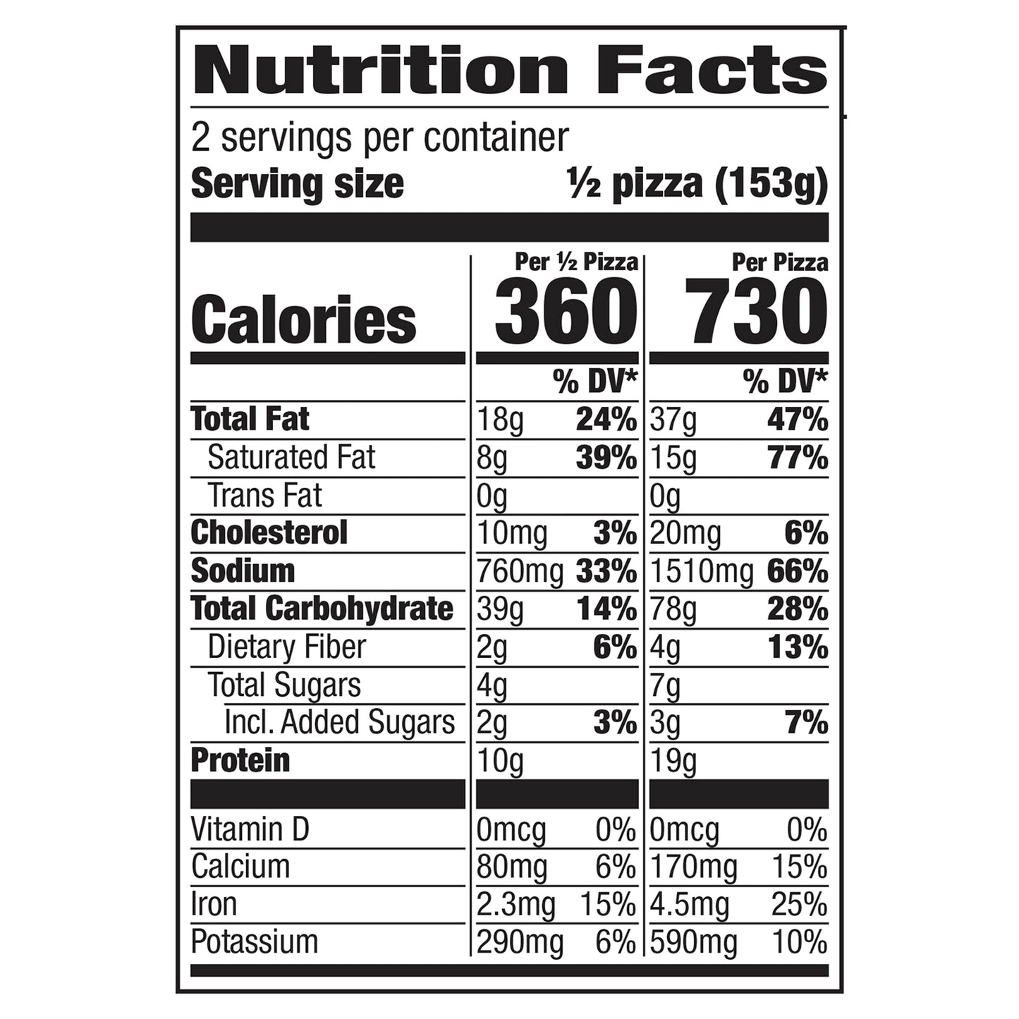 Totino's Party Pizza, Sausage, Frozen Snacks, 2 Servings, 1 ct