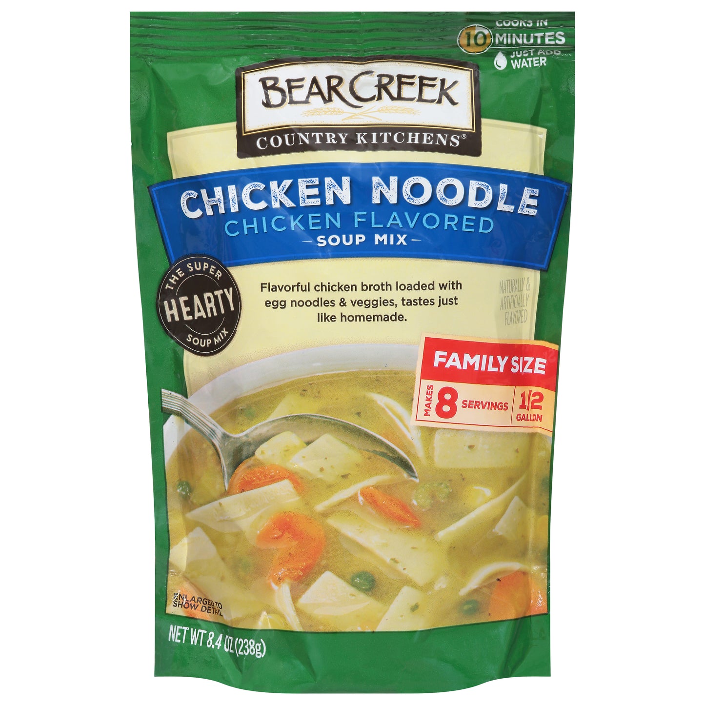 Bear Creek Country Kitchens Chicken Noodle Flavored Soup Mix Family Size 8.4 oz