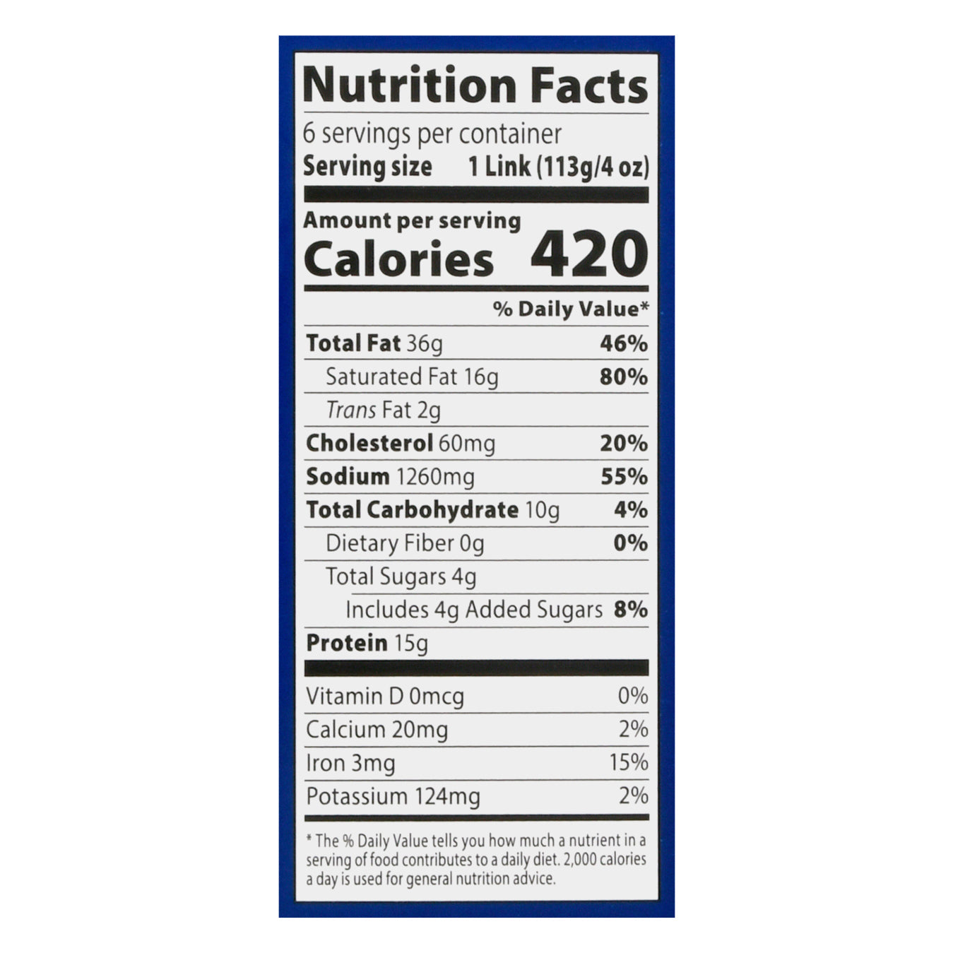 Roger Wood Family Pack Smoked Beef Flavor Sausage Family Pack 6 ea