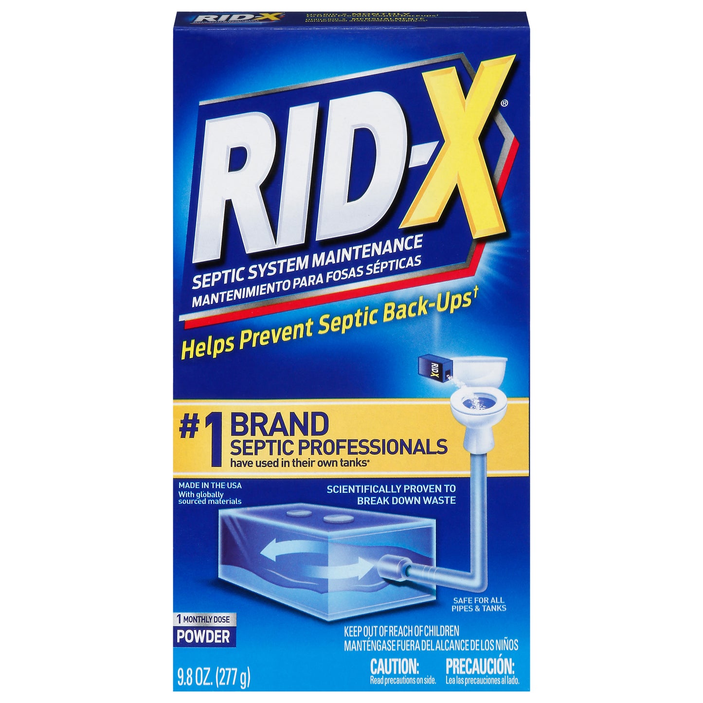 Rid-X Powder Septic System Maintenance 9.8 oz