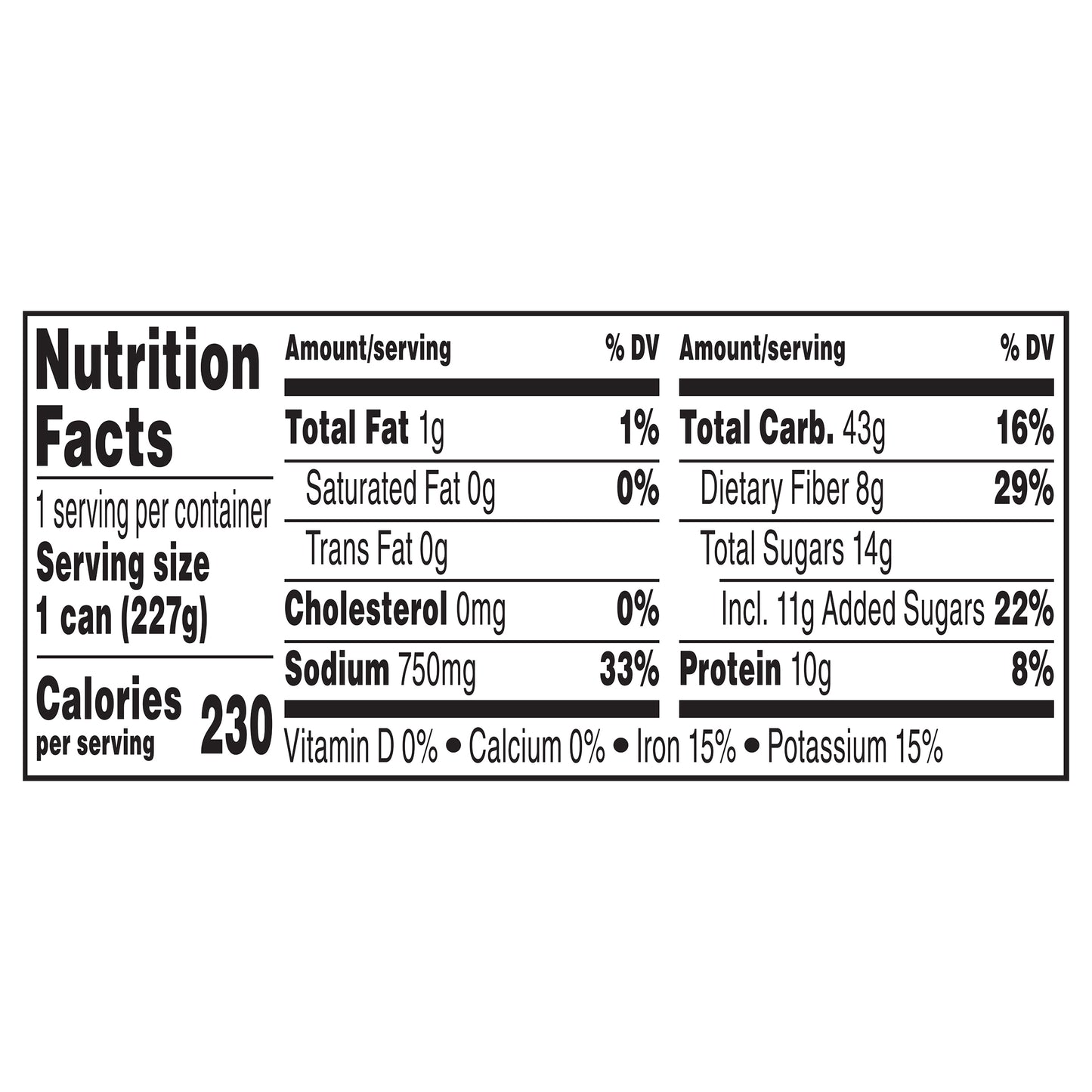 Van Camp's Pork and Beans, Canned Beans, 8 OZ