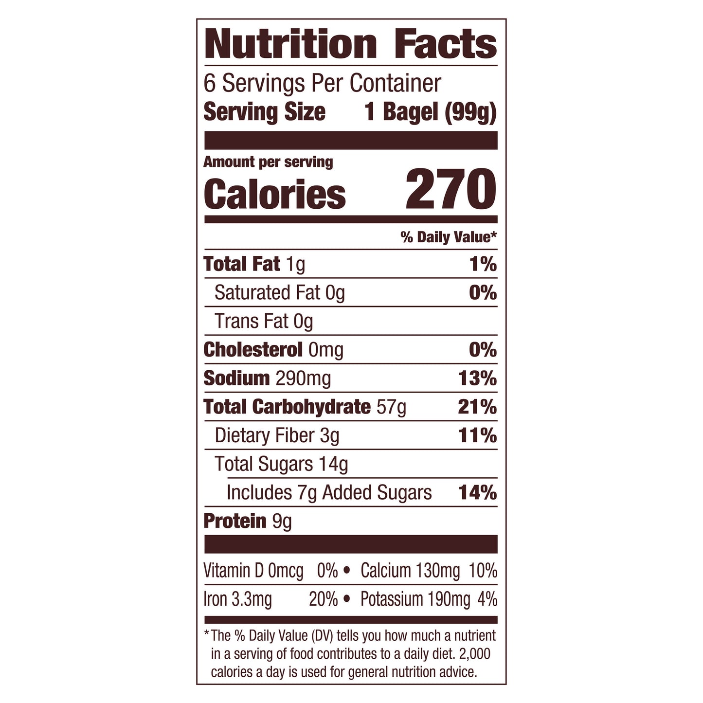 Pepperidge Farm Pre-Sliced Cinnamon Raisin Bagels 6 ea