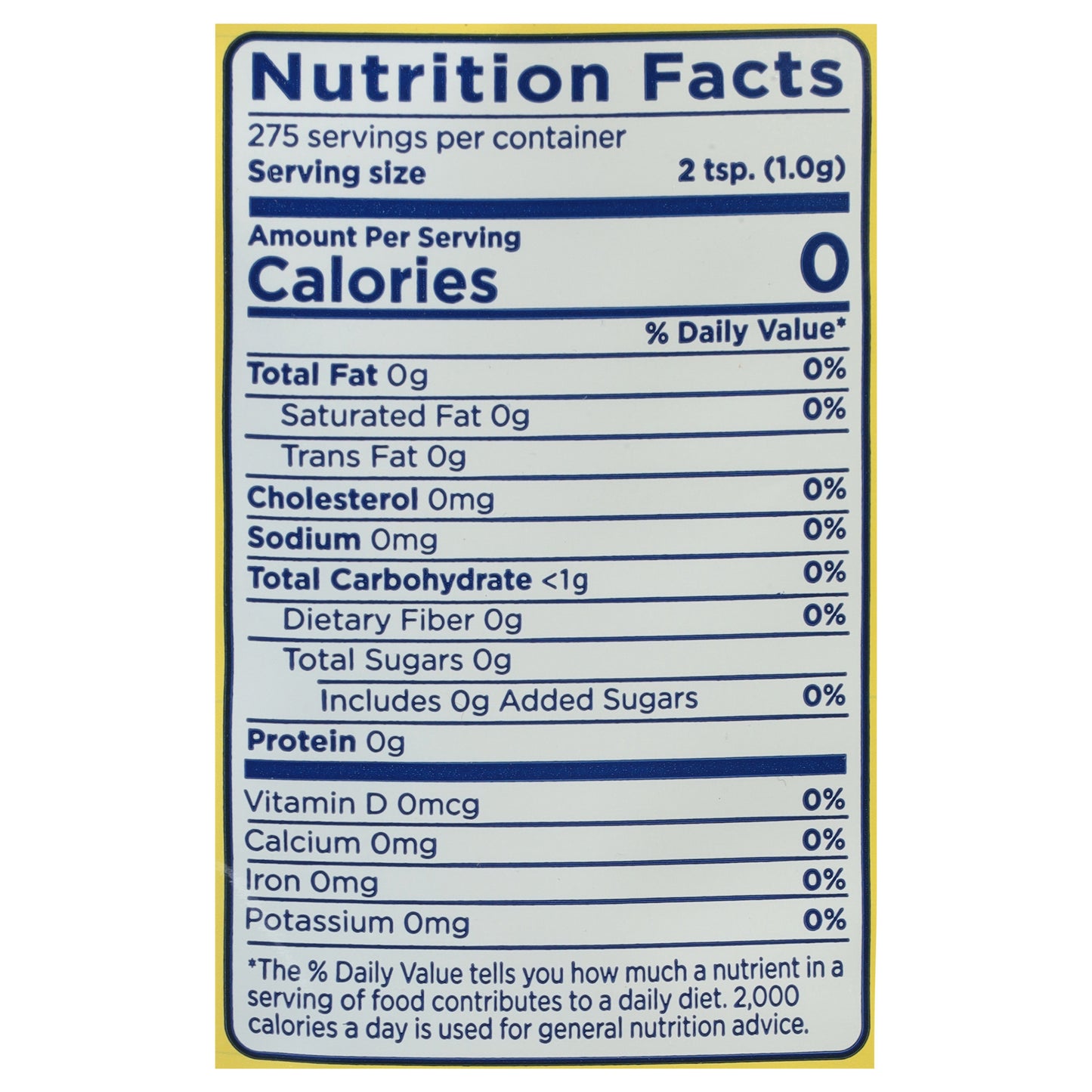 Splenda Zero Calorie Granulated Sweetener