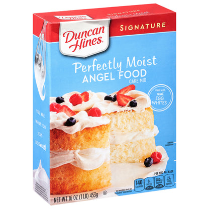 Duncan Hines Signature Perfectly Moist Angel Food Cake Mix 16 oz Box