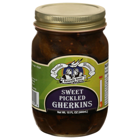 Amish Wedding Sweet Pickled Gherkins 15 fl oz