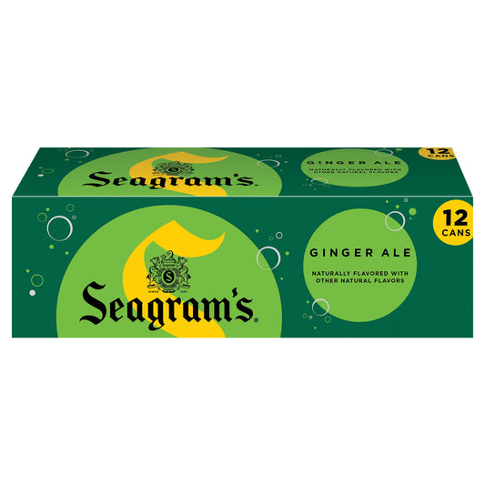 Seagrams Ginger Ale Fridge Pack Cans, 12 fl oz, 12 Pack