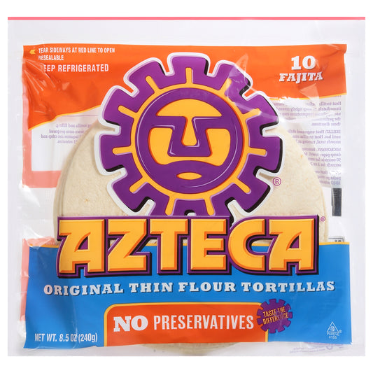 Azteca Fajita Original Thin Flour Tortillas 10 ea