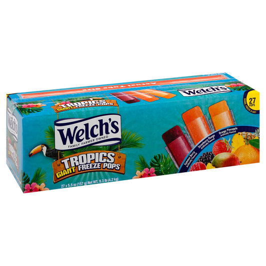 Welch's Giant Tropics Freeze Pops 27 ea