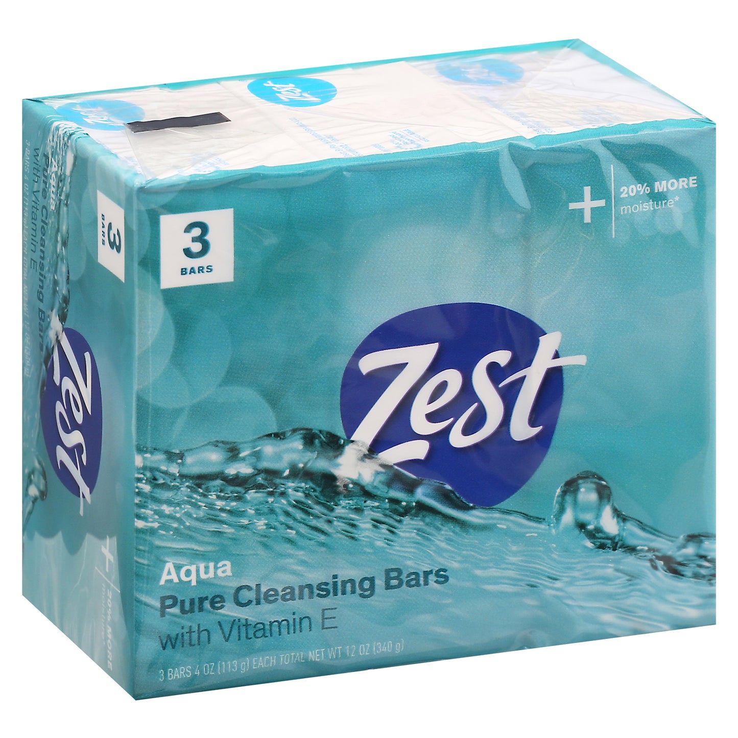 Zest Aqua Pure Cleansing Bars 3 - 4 oz Bars