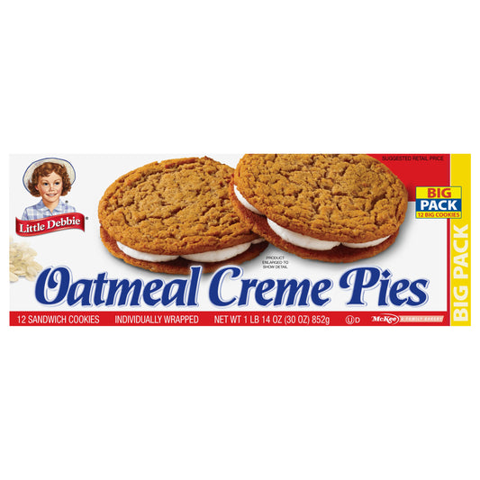 Snack Cakes, Little Debbie Big Pack Oatmeal Creme Pies
