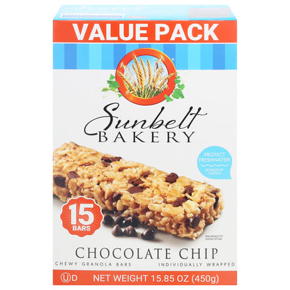 Sunbelt Bakery Chewy Chocolate Chip Granola Bars Value Pack 15 ea