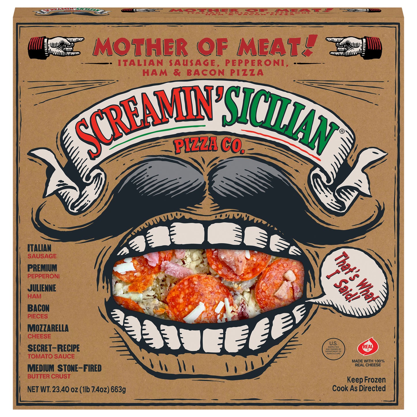 Screamin' Sicilian Pizza Co. Mother of Meat! Pizza 23.40 oz