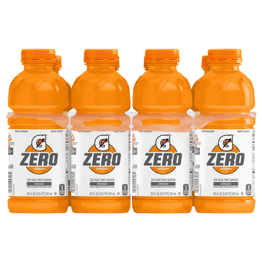 Gatorade Zero Zero Sugar Thirst Quencher Orange 20 Fl Oz 8 Count