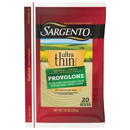 Sargento® Provolone Natural Cheese with Natural Smoke Flavor Ultra Thin® Slices, 20 slices