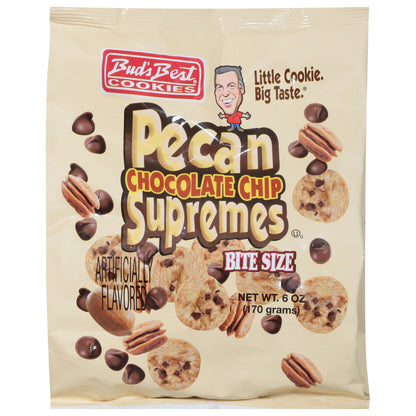 Bud's Best Cookies Pecan Supremes Chocolate Chip Cookies Bite Size 6 oz