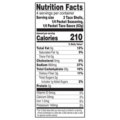 Ortega Taco Dinner Kit, 12 Count Taco Shells, 8.9 oz