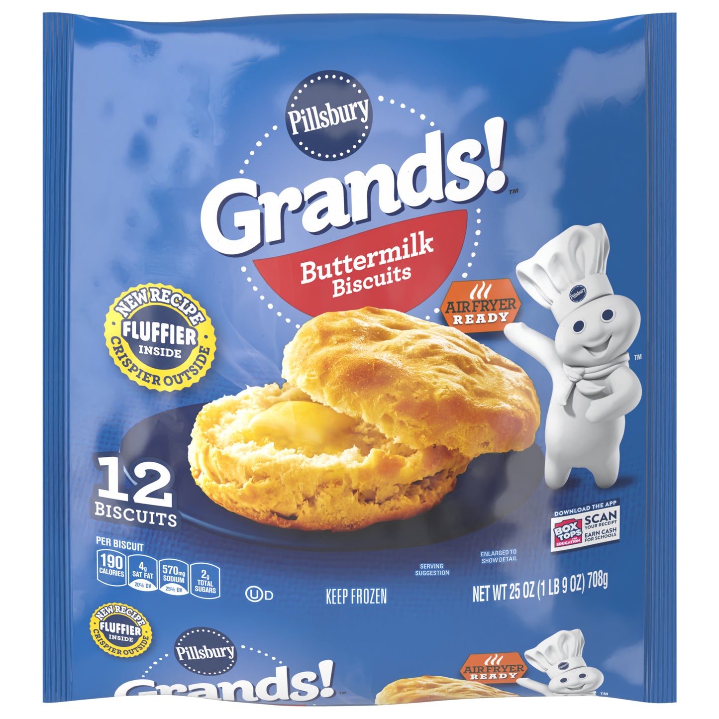 Pillsbury Grands! Buttermilk Biscuits Frozen Dough, 12 ct., 25 oz.