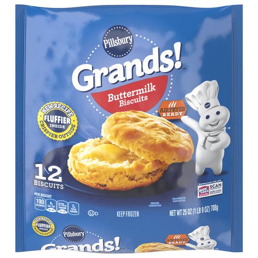 Pillsbury Grands! Buttermilk Biscuits Frozen Dough, 12 ct., 25 oz.