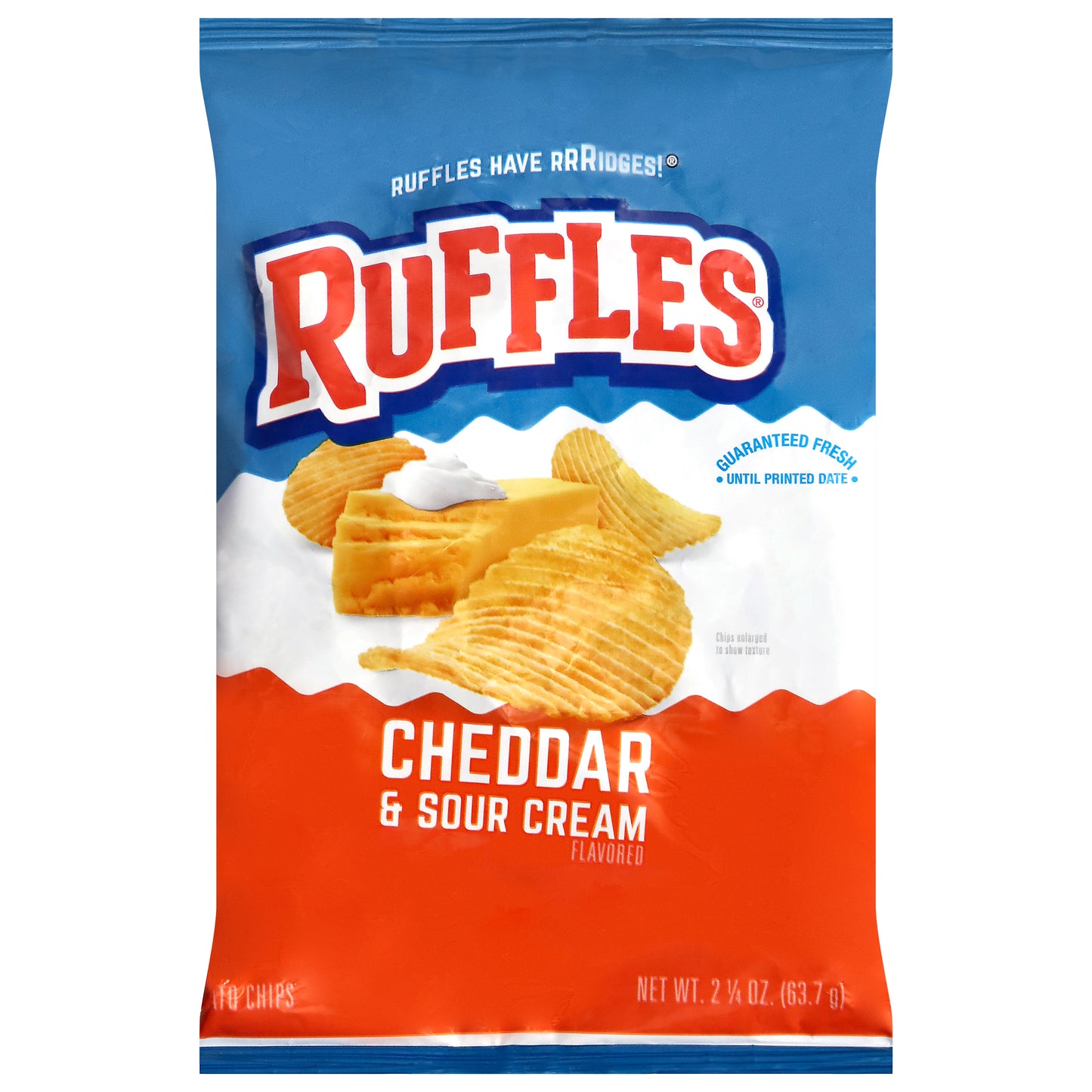 Ruffles Cheddar & Sour Cream Flavored Potato Chips 2.25 oz