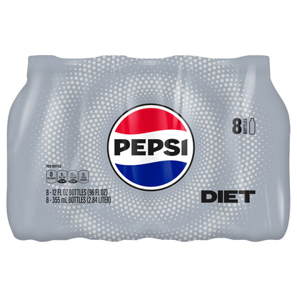 Diet Pepsi Soda Cola 12 Fl Oz 8 Count