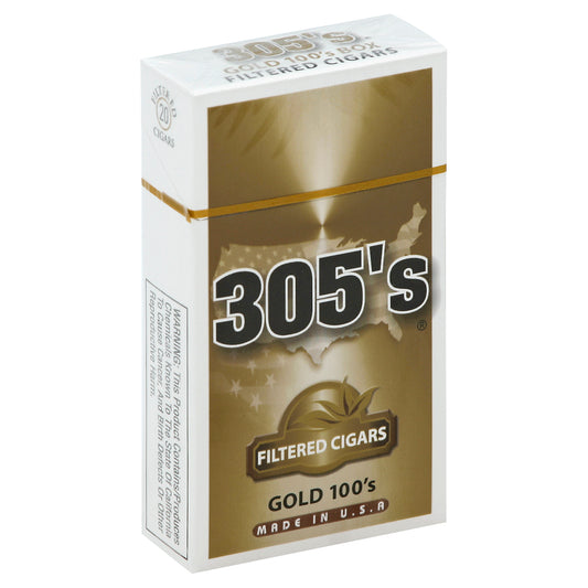 305s Cigars 20 ea - GOLD 100'S