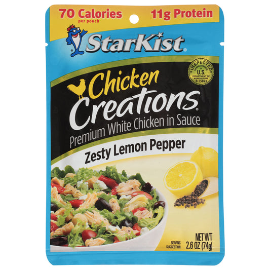StarKist Chicken Creations White Premium Zesty Lemon Pepper Chicken in Sauce 2.6 oz