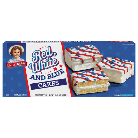 Snack Cakes, Little Debbie Family Pack Red, White and Blue Cakes (van)