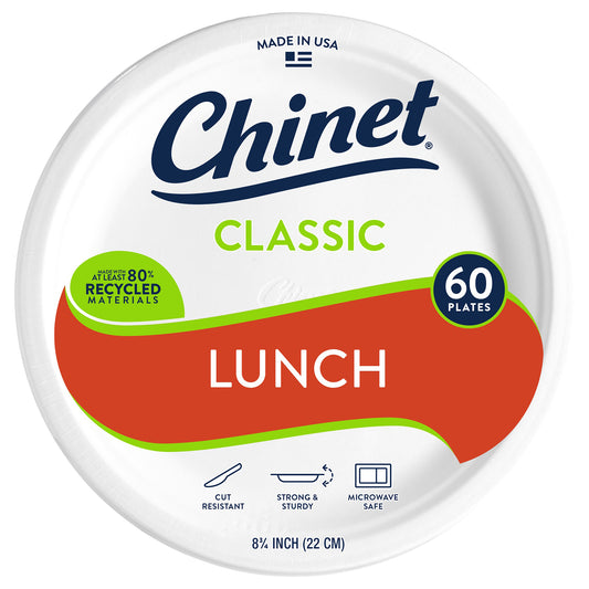 Chinet Classic Lunch 8.75 Inch Plates 60 ea