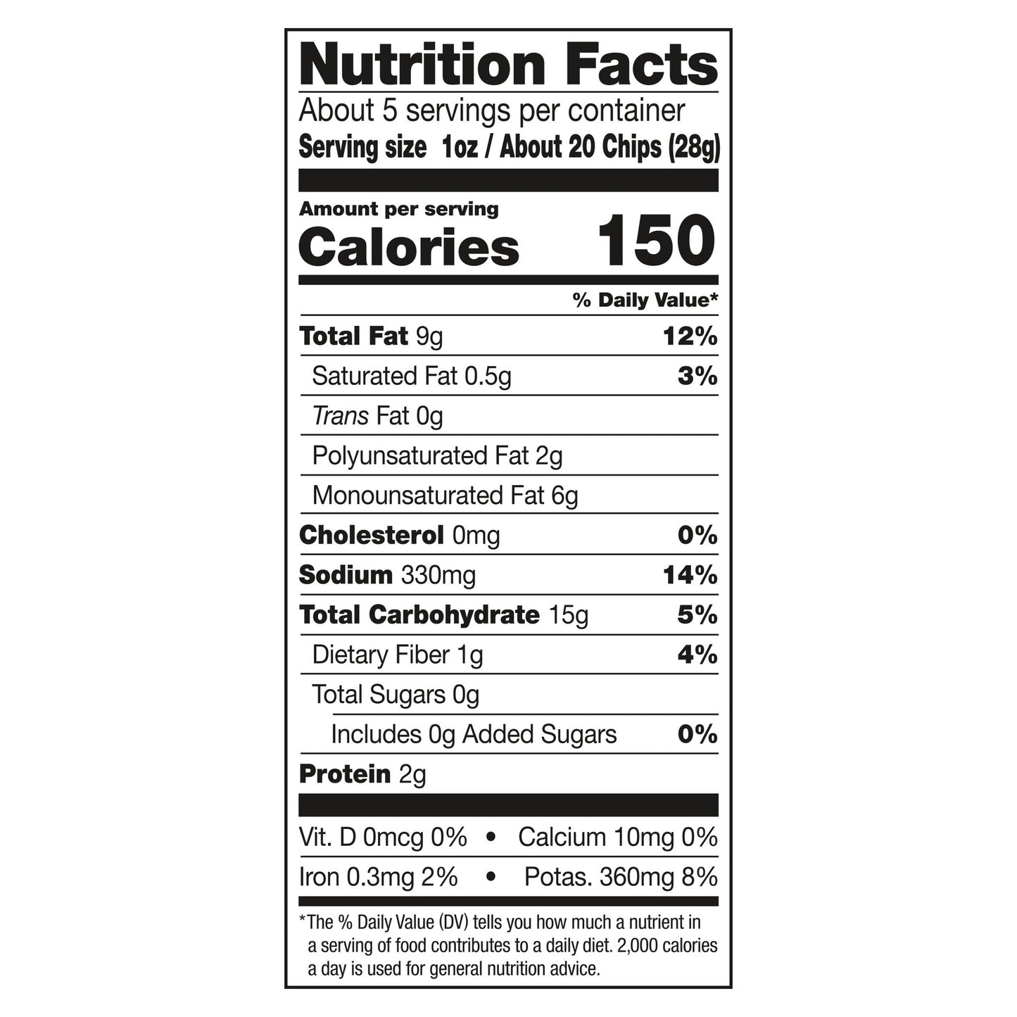 Tom's Vinegar & Salt Potato Chips 5.5 oz